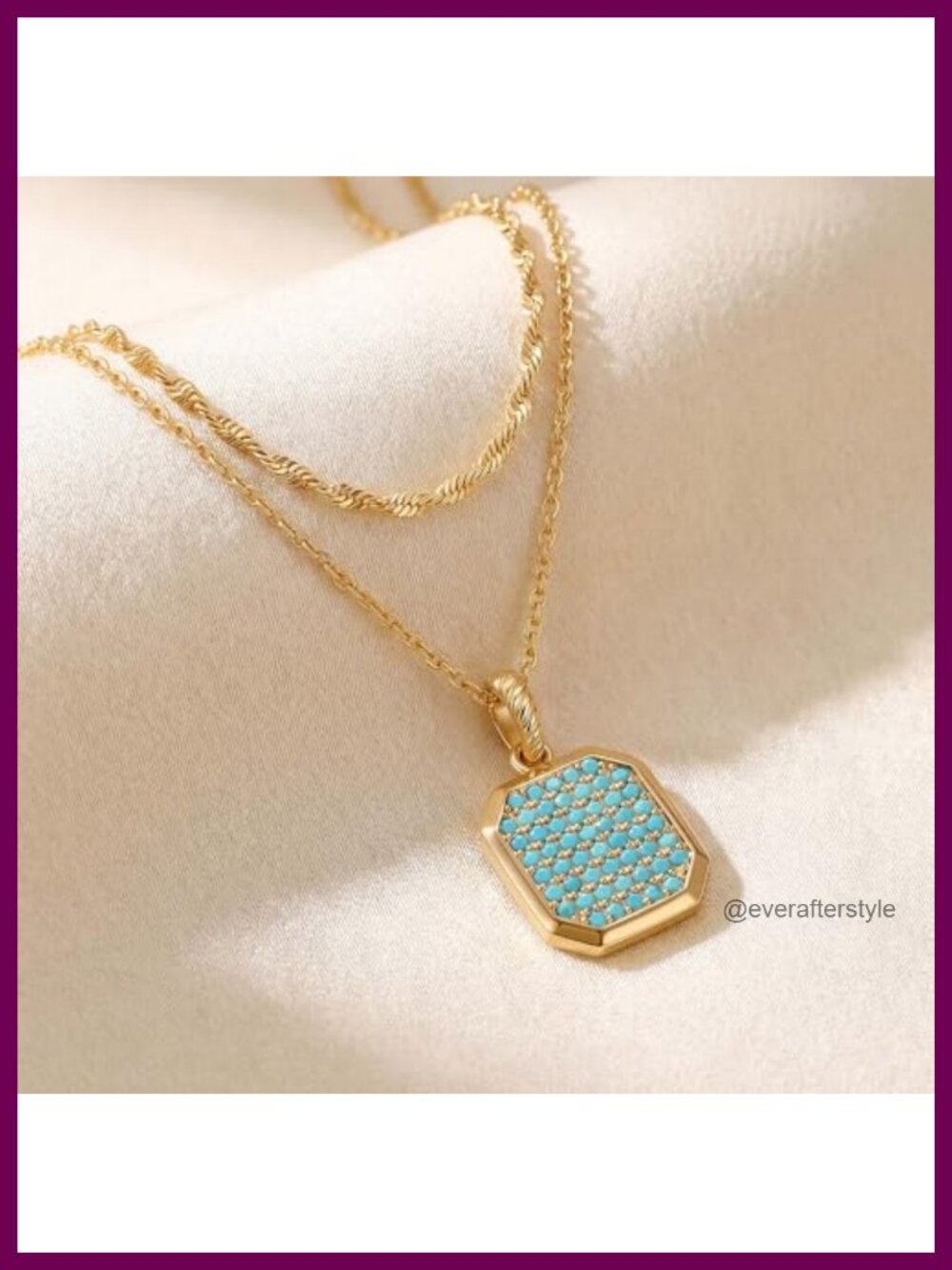 Layered Necklaces for Women 14K Gold Plated Pendant Choker